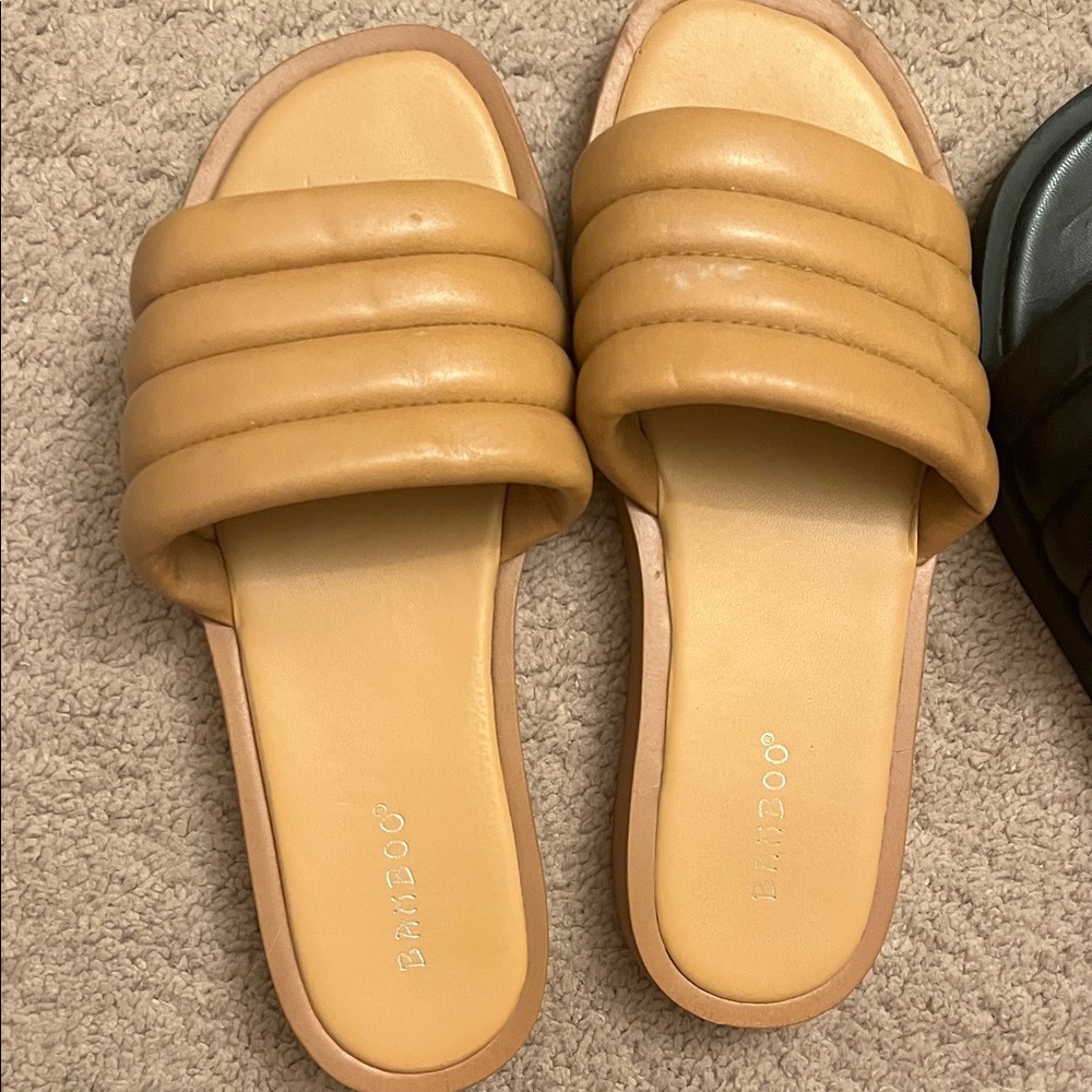 BAMBOO Camel Slide Sandals for Women